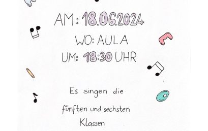 Vokalplusion –  Es singen und musizieren Schüler*innen der Klassen 5 und 6 sowie die Chöre der Schule!